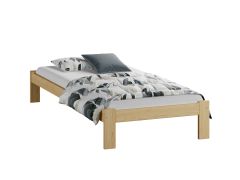 Eenvoudig eenpersoonsbed Erts 03, massief grenen, kleur: transparant gelakt - ligvlak: 90 x 200 cm (B x L)