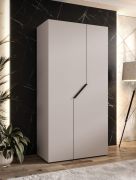 Kledingkast / Draaideurkast | Kleur: kasjmier | 1 meter breedte | 1 vak | 1 kledingstang | Handgrepen: zwart | Maten: 100 x 52 x 202 cm | Soft-Close functie | ABS