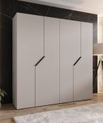 Kledingkast | 4-deurs | kleur: kasjmier | 2 vakken | 2 kledingstangen | handgrepen: zwart | Soft-Close functie | afmetingen: 200 x 52 x 202 cm | ABS randen