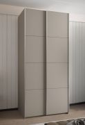 Kledingkast / schuifdeurkast / 245,5 x 110 x 64 cm / 6 schappen / 2 kledingstangen / 6 vakken / 2 schuifdeuren / kleur: kasjmier / soft-close