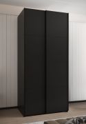 Kledingkast / schuifdeurkast / 245,5, x 120 x 64 cm / 2 kledingstangen / 6 schappen / 6 vakken / 2 schuifdeuren / Kleur: zwart / soft-close