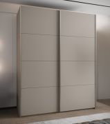 Kleiderschrank / Schiebetürenschrank | 245,5 x 200 x 64 cm | 2 Kleiderstangen | 2 Schiebetüren | 11 Fächer | 10 Einlegeböden | Farbe: Kaschmir | Soft-Close