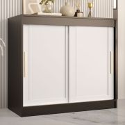 Neutrale ladekast Liskamm 51, kleur: mat zwart / mat wit - afmetingen: 100 x 100 x 45 cm (H x B x D), met vier vakken