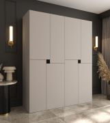 Kledingkast / Kasjmier / 8 draaideuren / 6 vakken / Soft-Close functie / 2 kledingstangen / hoogwaardige afwerking / 160 x 52 x 203 cm / voor de slaapkamer