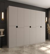 Draaideurkast / Kasjmir / 12 draaideuren / 9 vakken / 3 kledingstangen / 270 x 52 x 203 cm / hoogwaardige afwerking / Soft-Close functie / kledingkast / deuren zonder handgrepen