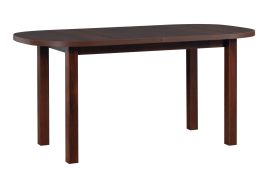 Eettafel MARITE in walnootlook, afmetingen 80 x 160/200 (B x D), krasbestendig gelamineerd tafelblad, houten poten, afgeronde vormgeving, zeer robuust