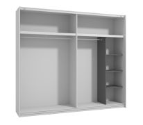 Functionele plank voor schuifdeurkasten, grafietgrijs, afmetingen: 153 x 48 x 41,5 cm, voor 245 cm brede kasten