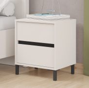 Nachtkastje / 2 laden / kleur: kasjmier / ABS randen / afmetingen: 48 x 40 x 55 cm / nachtkastje / voor slaapkamers / functioneel ontwerp