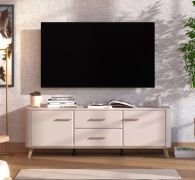 TV-meubel / kleur: kasjmier / 2 draaideuren / 2 lades / afmetingen: 154 x 40 x 52,5 cm / ABS randen / TV-meubel / 2 vakken / handgrepen & poten: Artisan eiken