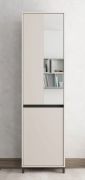 Kast / 1 uitschuifbare kledingstang / kleur: kasjmier / 2 vakken / spiegel / afmetingen: 54,5 x 40 x 205,5 cm / ABS randen / voor entrees