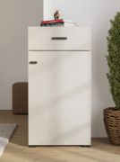 Ladekast / 1 lade / kleur: kasjmier / 1 vleugeldeur / ABS randen / 3 vakken / afmetingen: 51,5 x 35 x 98 cm / handgrepen en poten: zwart / voor entree