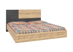 Tweepersoonsbed / Artisan / dennenhout / Apuseni 02 / 160 x 200 cm / 2 lades / 2 vakken / incl. lattenbodem / hoog slaapcomfort / decoratief hoofdbord
