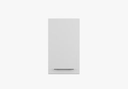 Draaideurkast / hangkast / 71,5 x 40 x 29 cm / Wit / Parnassus 03 / 1 deur / Effen kleur / functioneel design / langwerpige metalen handgrepen
