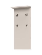 Kledingkast met vier verchroomde haken Neiafu 112, kleur: kasjmier, afmetingen: 100 x 46 x 17 cm, eenvoudig en modern ontwerp