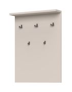 Neutrale kapstok met vijf verchroomde haken Neiafu 113, kleur: kasjmier, afmetingen: 100 x 76 x 17 cm, voor hal