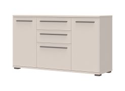 Sideboard met twee lades Neiafu 122, kleur: kasjmier, drie deuren, Soft-Close functie, twee schappen, maten: 85 x 150 x 46 cm