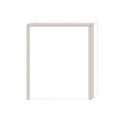 Kastframe voor schuifdeurkast / kleerkast Neiafu 91 en 92, kleur: kasjmier