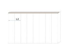 Bovenframe voor draaideurkast / kledingkast Neiafu en uitbreidingsmodules, kleur: kasjmier, breedte: 92 cm