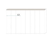 Bovenste LED-frame voor draaideurkast / kledingkast Neiafu en aanbouwmodules, kleur: kasjmier, breedte: 137 cm