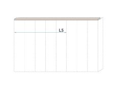 Bovenste LED-frame voor draaideurkast / kledingkast Neiafu en aanbouwmodules, kleur: kasjmier, breedte: 227 cm