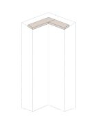 Bovenframe voor draaideurkast / hoekkledingkast Neiafu en aanbouwmodules, kleur: kasjmier, lengte: 55,6 cm, breedte: 40 cm