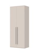 Eenvoudige kleerkast met twee deuren Neiafu 01, kleur: kasjmier, soft-close functie, afmetingen: 224 x 92 x 56 cm, stelvoetjes, één kledingroede
