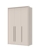 Driedeurs kledingkast met ombouw Neiafu 32, kleur: kasjmier, twee kledingstangen, Soft-Close functie, maten: 226 x 142 x 60 cm, verstelbare voetjes