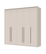 Vijfdeurs kast met frame Neiafu 41, kleur: kasjmier, afmetingen: 226 x 232 x 60 cm, drie kledingroedes, negen legplanken, soft-close systeem
