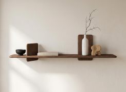 Hangrek / hangplank / Kleur: Tabacco / Massief hout / Geolied eikenhout / 140 x 25 x 32 cm / Stijlvol / Hangrek / hangplank / Wandplank / Functioneel