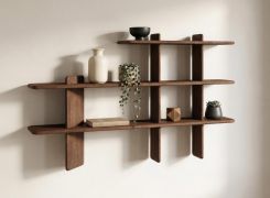 Open kast / Kleur: Tabacco / Massief hout / Geolied eikenhout / 140 x 25 x 86 cm / 3 vakken / Stijlvol / Functioneel / voor de woonkamer