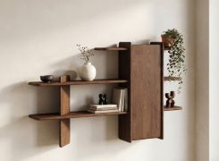 Plank / Kleur: Tabacco / Massief hout / Geolied eikenhout / 140 x 28 x 86 cm / 1 deur / Stijlvol / Functioneel / Hangrek / hangplank / voor de woonkamer