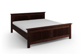 Tweepersoonsbed / logeerbed / van massief Fins grenen / Kleur: Tabacco / natuurlijke nerf / matrasmaat: 160 x 200 cm / esthetisch en tijdloos design