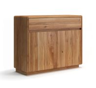 Ladekast / commode / Massief hout / Geolied eikenhout / 2 deuren / Push-to-open-functie / 1 lade / Soft-Close functie / 107 x 40 x 85 cm / 2 vakken