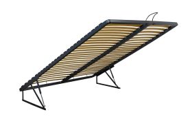 Opklapbare lattenbodem met metalen frame voor tweepersoonsbed / matras maat: 160 x 200 cm / met gasdrukveer