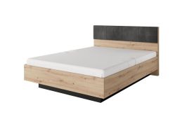 Modern tweepersoonsbed met opbergruimte Chebba 03, kleur: Artisan eiken / antraciet - Afmetingen: 104 x 163 x 210 cm (H x B x D)