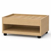Salontafel Polan 2 / Kleur: eiken Sonoma / robuust en onderhoudsvriendelijk / 60 x 42 x 20 cm / groot extra opbergvak / salontafel