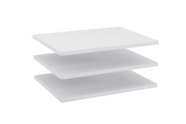 Set van 3 legplanken voor kleerkast Zapopan 36 / 39 / 43 / 46, kleur: wit