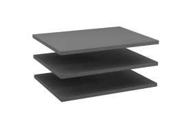 Set van 3 legplanken voor kleerkast Zapopan 23 / 26 / 30 / 33, kleur: grafiet