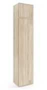 Kledingkast Zapopan 48, met opzetkast, kleur: Sonoma eiken, afmetingen: 225 x 45 x 40 cm, twee vakken, push-to-open functie