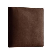 Bekledingspanelen, set van 10, kleur: donkerbruin, hoes: velours, afmetingen: 30 x 30 cm