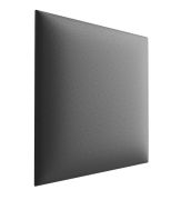 Gestoffeerde panelen, set van 10, kleur: grijs, bekleding: kunstleer, afmetingen: 50 x 40 cm