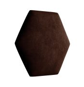 Bekledingspanelen, set van 10, kleur: donkerbruin, hoes: velours, afmetingen: 35 x 40,5 cm