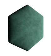 Bekledingspanelen, set van 10, kleur: donkergroen, hoes: velours, afmetingen: 35 x 40,5 cm