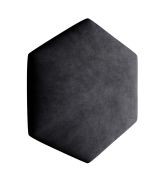 Gestoffeerde panelen, set van 10, kleur: zwart, hoes: velours, afmetingen: 35 x 40,5 cm