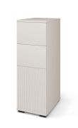 Ladekast / commode | Kasjmier | lamellen design | Push-to-open-functie | 1 draaideur | 2 vakken | 2 lades | 30 x 40 x 83,5 cm | voor de voorruimte of de woonkamer