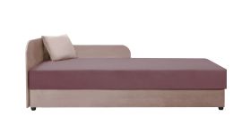 Comfortabel logeerbed / gastenbed met genoeg opbergruimte Lobatos 95, kleur: roze, matrasmaat: 80 x 195 cm, incl. kussens, bekleding