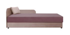 Comfortabel logeerbed / gastenbed met genoeg opbergruimte Lobatos 35, kleur: donkerroze / roze, matrasmaat: 90 x 195 cm, incl. kussens, bekleding