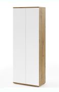 Kledingkast | kleur: Artisan eiken / wit | 2 deuren | een uitschuifbare kledingstang | 1 vak | 70 x 40 x 185 cm | push-to-open functie