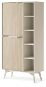 Open kast met genoeg opbergruimte Crewe 11, kleur: beige / eiken - Afmetingen: 160 x 80 x 38 cm (H x B x D)
