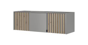 Opzet element voor kledingkast Leeds 21 & 22, kleur: grijs - Afmetingen: 50 x 155 x 51 cm (H x B x D)